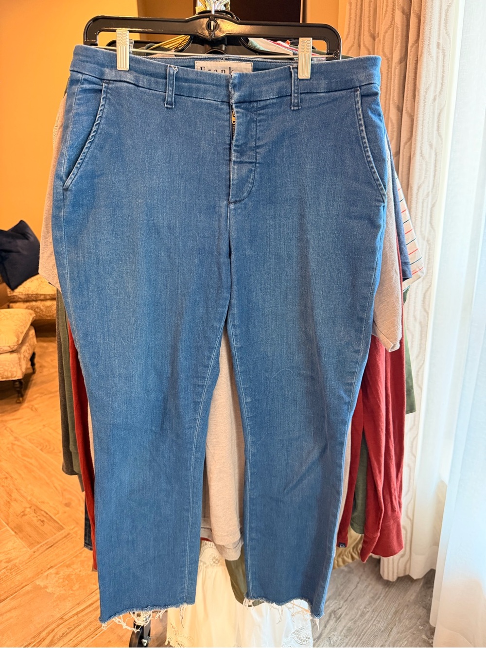 Frank & Eileen Medium Blue Ankle Crop Jeans